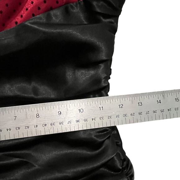 Masquerade Prom Ball Gown Dress Junior Size 3 Women Red Black Swiss Dot Retro - Picture 11 of 15